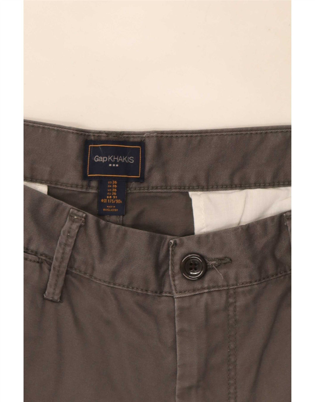 Gap Herren Khakis Chino Shorts W36 Große graue Baumwolle