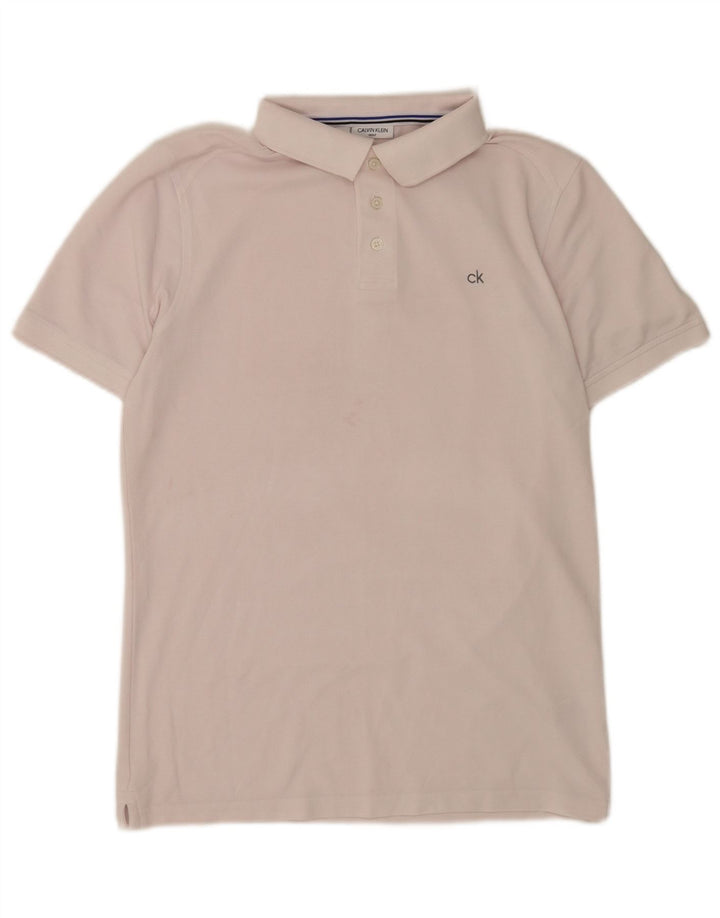 Calvin Klein Herren-Poloshirt, klein, rosa Baumwolle