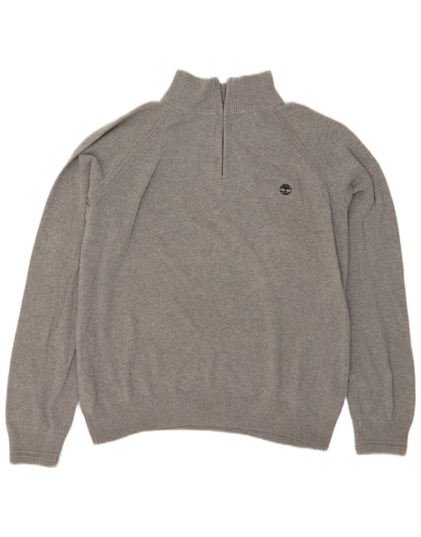 TIMBERLAND Herren-Pullover mit normaler Passform und Reißverschluss, XL, Grau