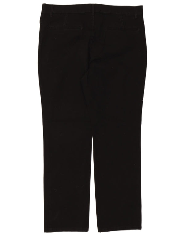 Marks & Spencer Damen Gerade Freizeithose UK 18 XL W38 L30 Schwarz