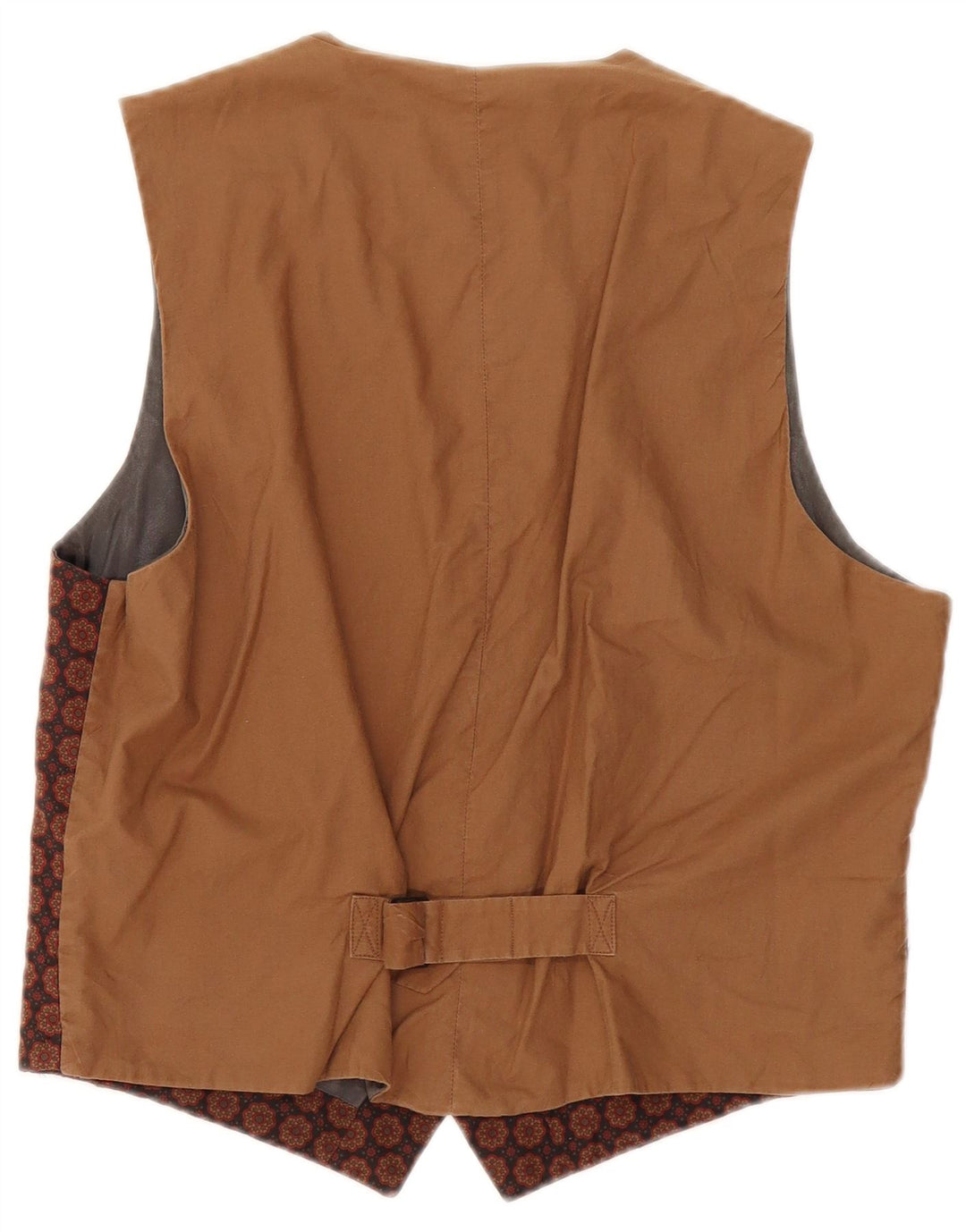 Vintage Herren Weste IT 50 Mittelbraun geblümt