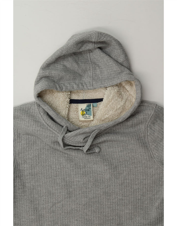 WEIRD FISH Womens Hoodie Jumper UK 12 Medium Grey Polyester Vintage Weird Fish and Second-Hand Weird Fish from Messina Hembry 