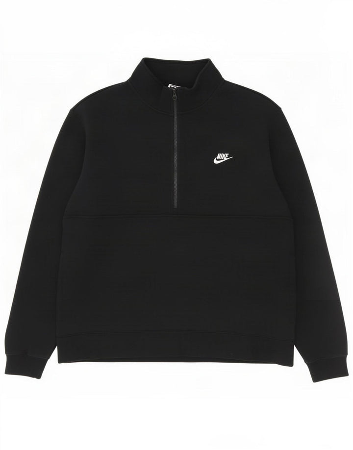 Nike Herren-Sweatshirt mit Reißverschluss, 2XL, schwarze Baumwolle
