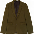 Zara Herren-Blazer mit 2 Knöpfen, EU 48, mittelgrüne Viskose