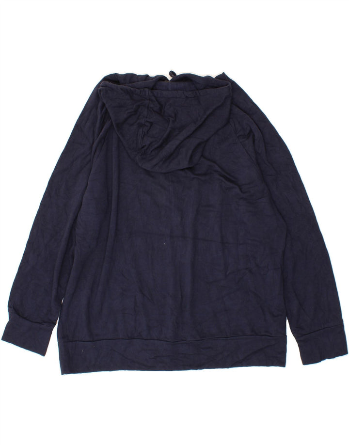 EDDIE BAUER Womens Hoodie Jumper UK 20 2XL Navy Blue Polyester Vintage Eddie Bauer and Second-Hand Eddie Bauer from Messina Hembry 