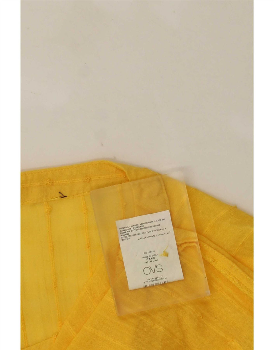 OVS Damen Blusentop UK 16 Large Gelbe Baumwolle