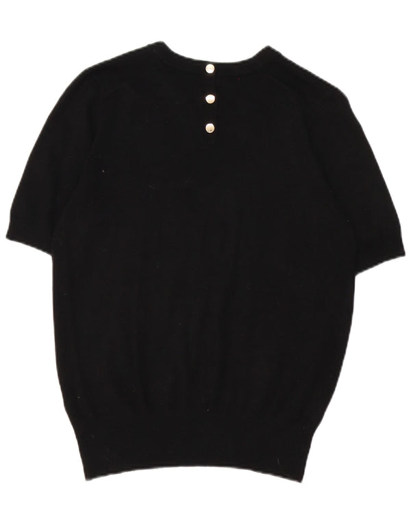 Zara Damen T-Shirt Top UK 14 Medium Schwarz