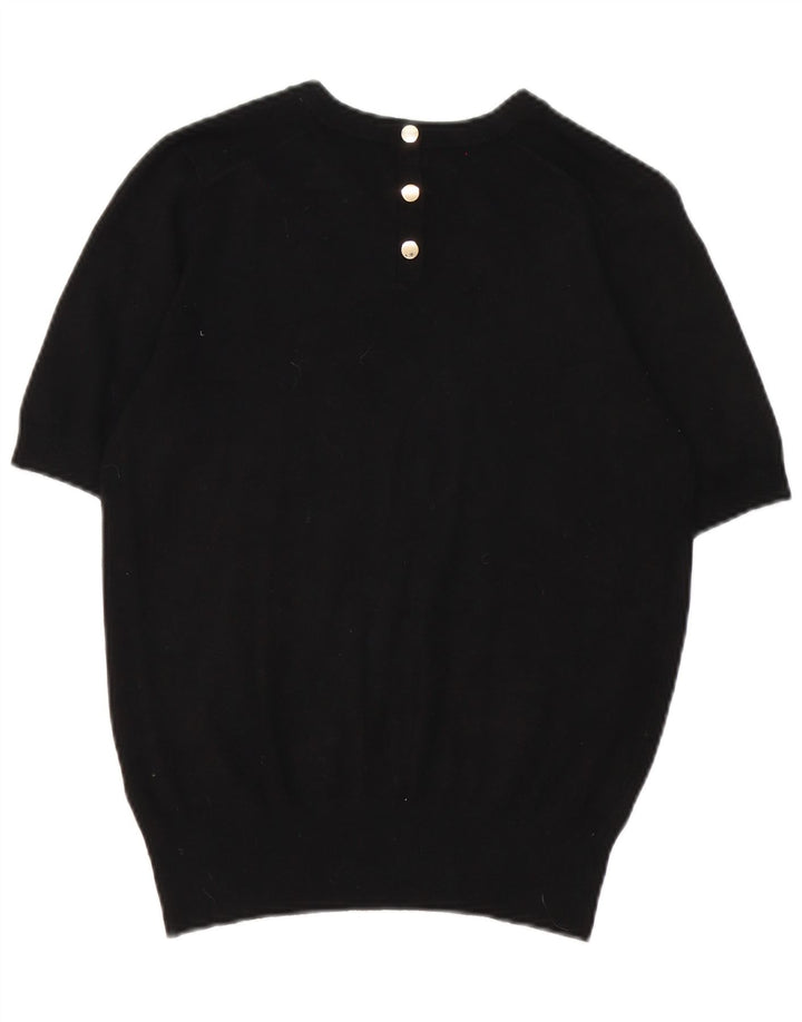 Zara Damen T-Shirt Top UK 14 Medium Schwarz