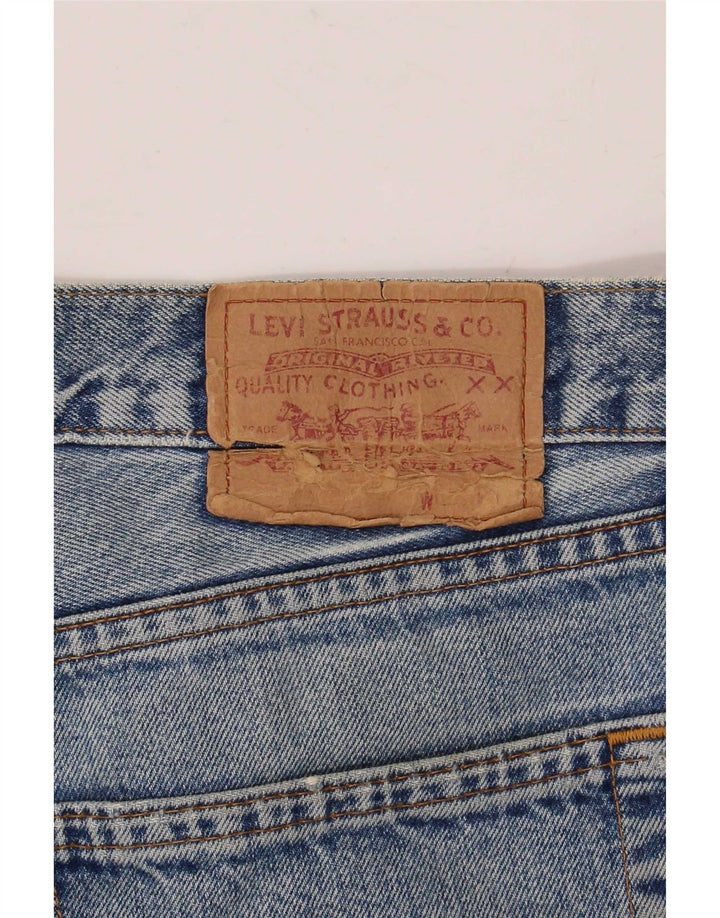 Levi's Herren Distressed Straight Jeans W36 L32 Blaue Baumwolle