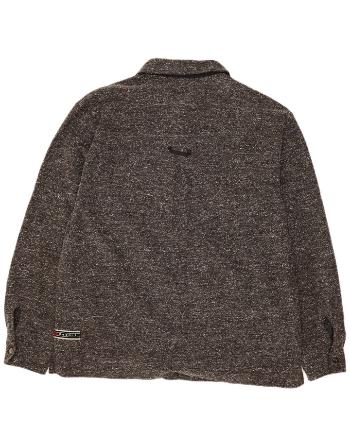 LOTTO Herren Flanellhemd UK 40/42 Large Grau meliert