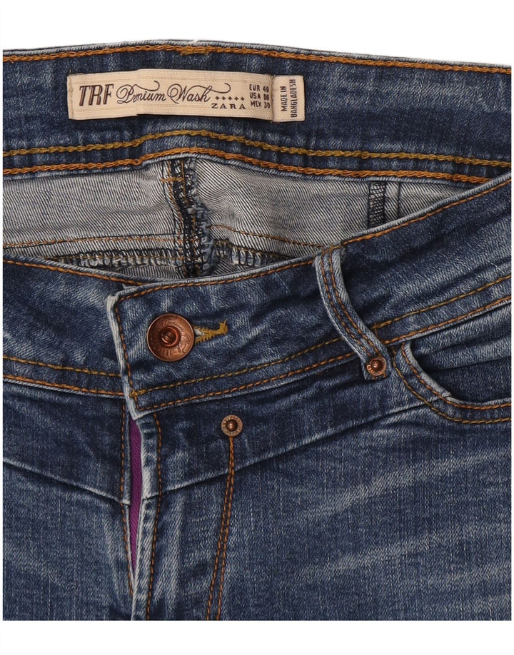 Zara Damen Trafaluc Slim Jeans EU 40 Medium W30 L30 Blau
