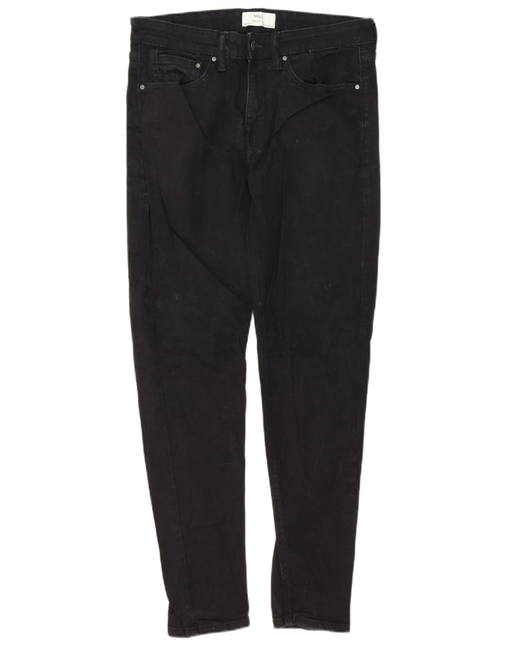 Marks & Spencer Herren Skinny Jeans W32 L31 Schwarze Baumwolle