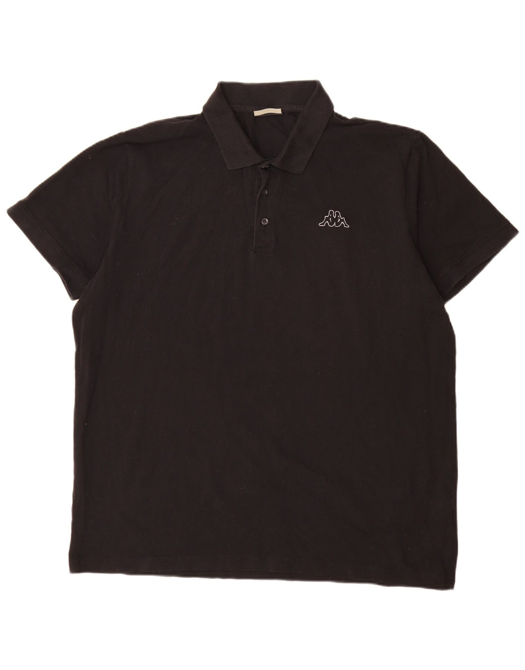 Kappa Herren Poloshirt 2XL Schwarz Baumwolle