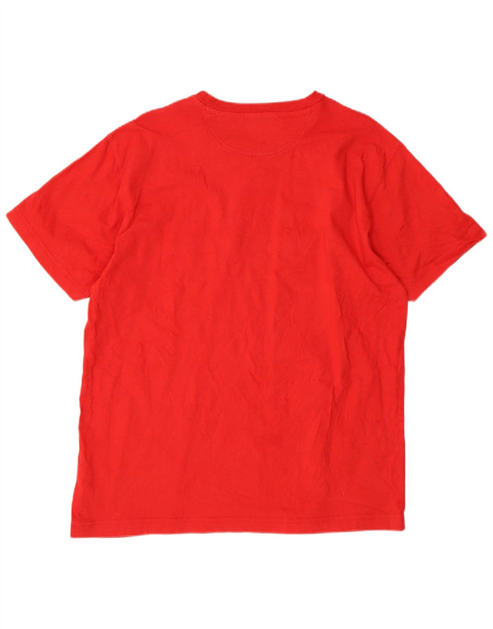 CHAMPION Herren-T-Shirt mit Grafik, Größe L, aus roter Baumwolle