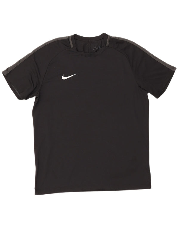 Nike Herren Dri Fit T-Shirt Top XL Schwarz Colourblock Polyester