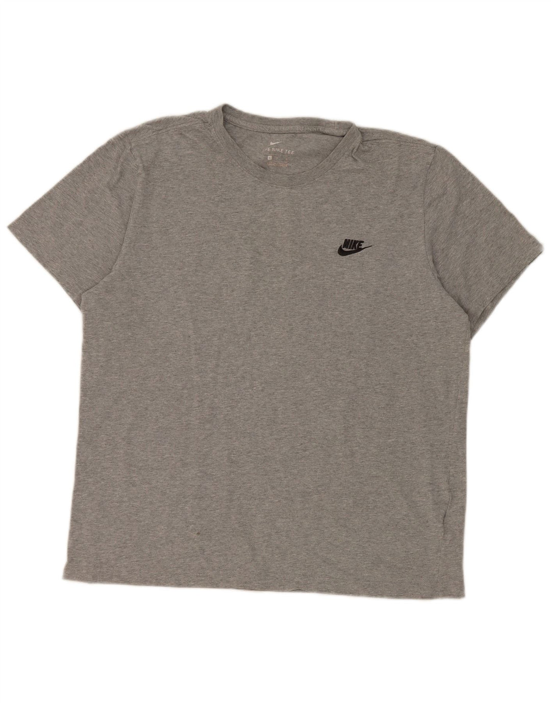 Nike Herren T-Shirt Top Large Grau Baumwolle