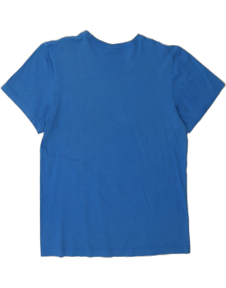 ADIDAS Herren Grafik-T-Shirt-Oberteil aus mittelblauer Baumwolle