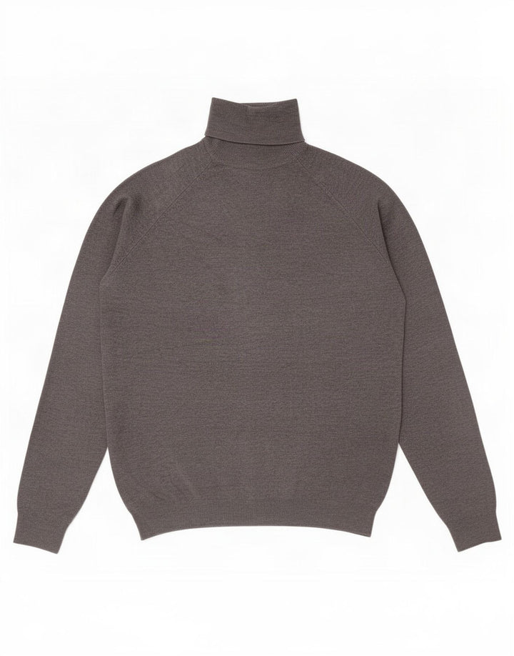 Rollkragenpullover für Herren von Zara, mittelgraue Viskose