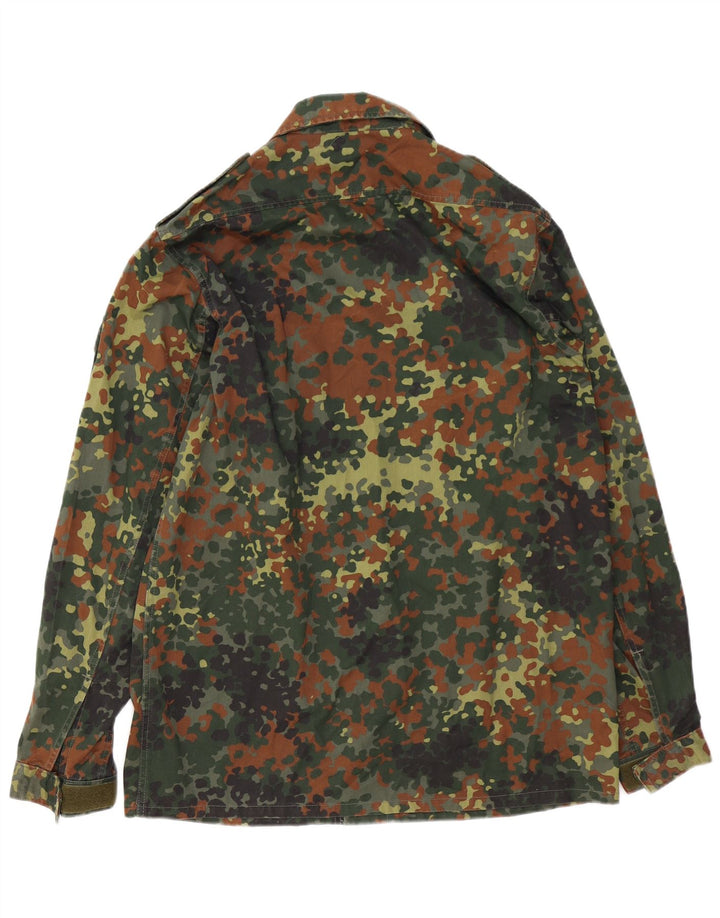 VINTAGE Herren Militärjacke UK 38 Medium Khaki Camouflage Baumwolle