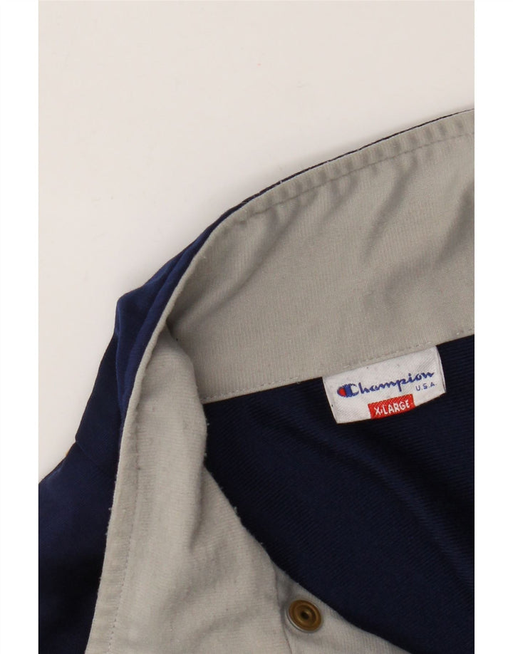 Champion Herren-Trainingsanzugoberteil mit Grafik, XL, Blau, Farbblock