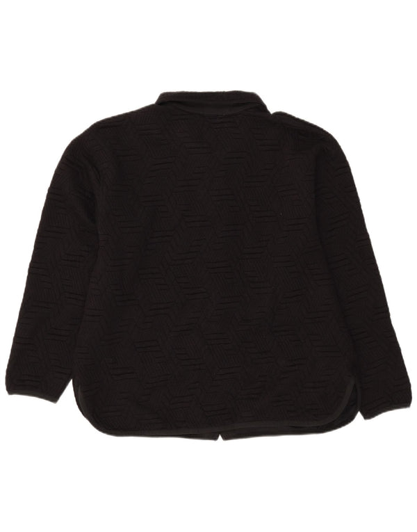 Champion Damen-Trainingsanzug-Top-Jacke, UK 16, großes, schwarzes, geometrisches Polyester