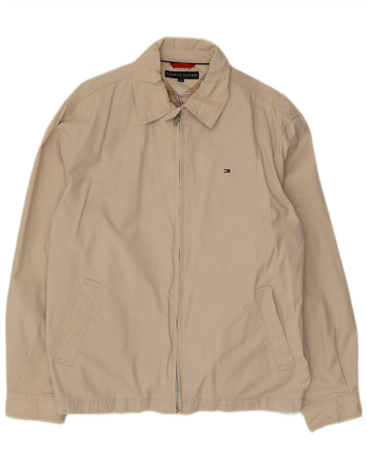 Tommy Hilfiger Herren Bomberjacke UK 38 Mittelbeige Baumwolle