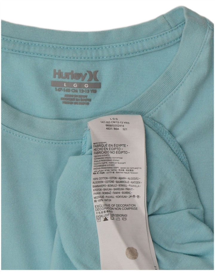 Hurley Grafik-T-Shirt für Jungen, 12–13 Jahre, Größe L, Blau, Baumwolle