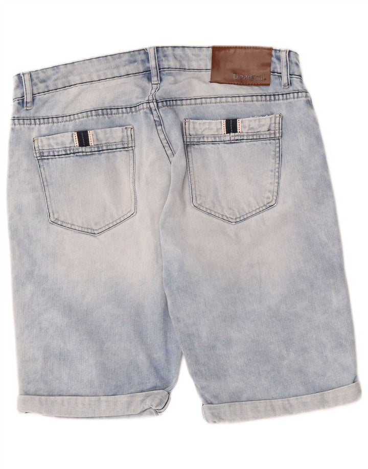 Desigual Herren Distressed Denim Shorts W32 Mittelblau