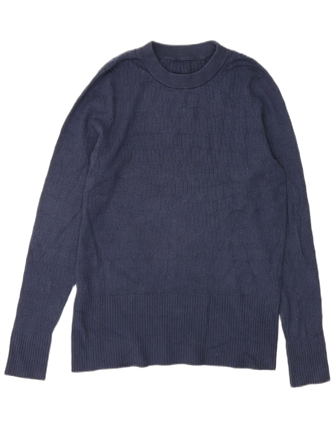 Marks & Spencer Damen-Pullover mit Rundhalsausschnitt, Gr. 14, Marineblau