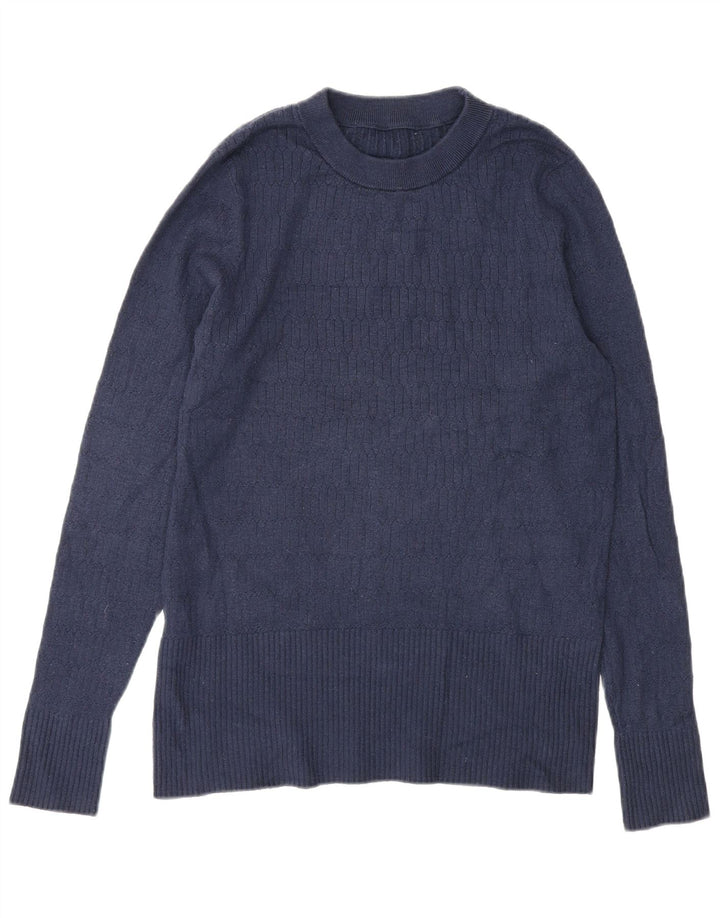 Marks & Spencer Damen-Pullover mit Rundhalsausschnitt, Gr. 14, Marineblau