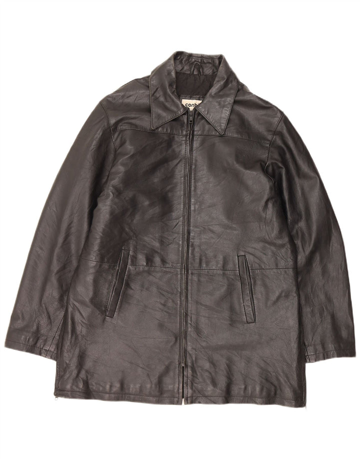 CONBIPEL Herren Lederjacke IT 44 XS Schwarzes Leder