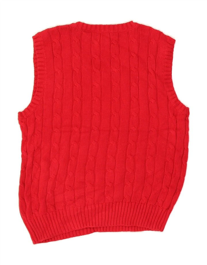 CHAPS Boys Vest Tank Top 10-11 Years Medium Red Cotton Vintage Chaps and Second-Hand Chaps from Messina Hembry 