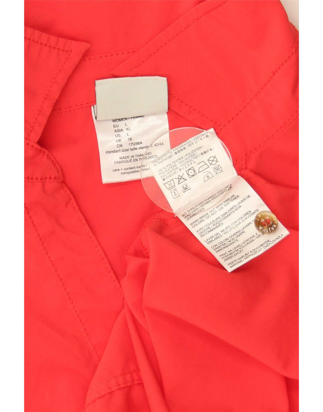 Jack Wolfskin Damen Ärmelloses Etuikleid UK 16 Large Rot Polyester