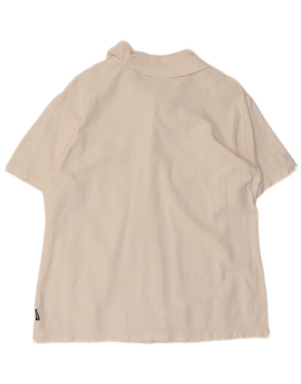 Asics Damen Kurzarmshirt UK 16 Large Weiße Baumwolle