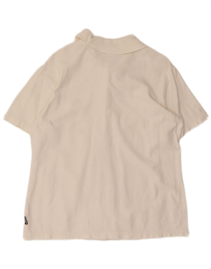 Asics Damen Kurzarmshirt UK 16 Large Weiße Baumwolle