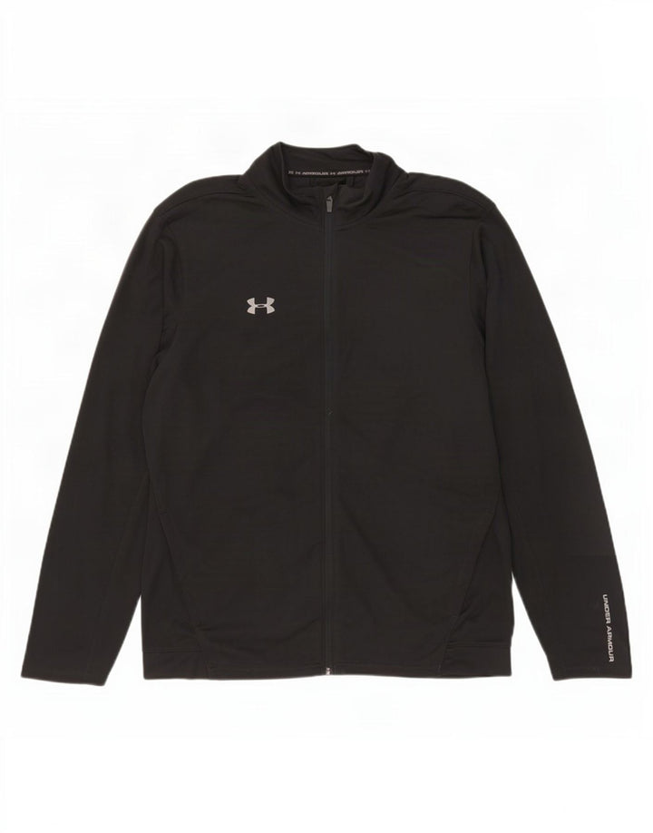 Under Armour Herren-Trainingsanzug-Topjacke XL aus schwarzem Polyester