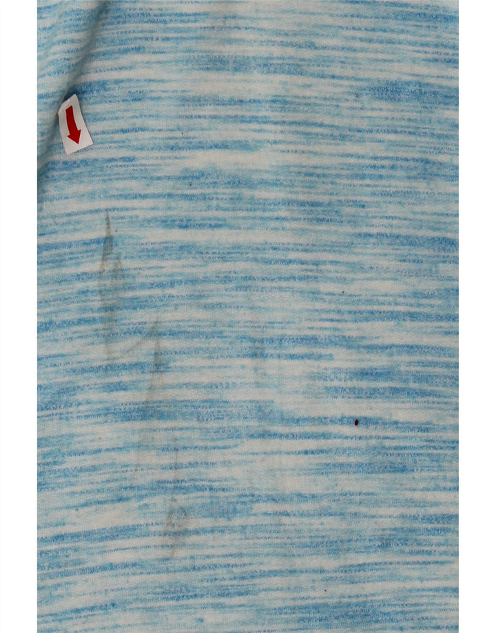 CHAMPION Damen-Sweatshirt-Pullover UK 14 Mittelblau meliertes Viskose