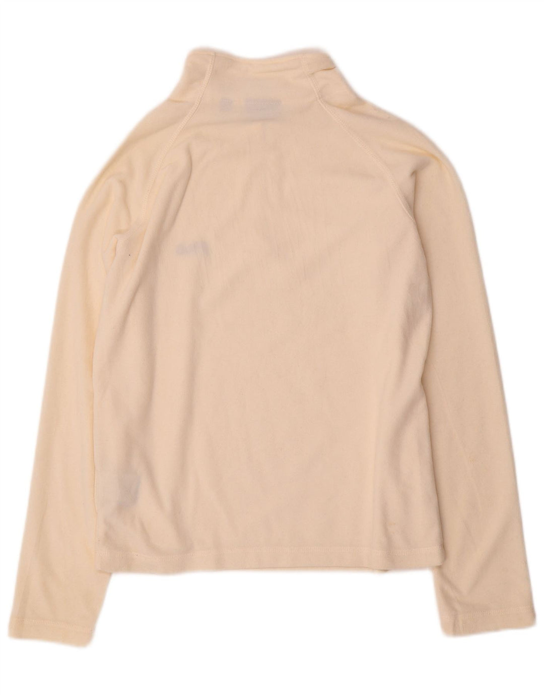 Fila Damen-Fleecepullover mit Reißverschluss am Hals, UK 10, Größe S, cremefarbenes Polyester