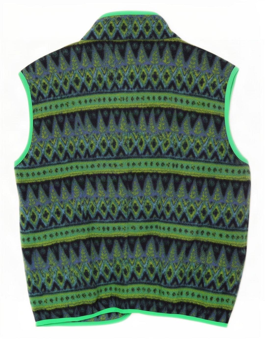 Invicta Herren-Fleeceweste UK 40, groß, grün, geometrisch, Polyester