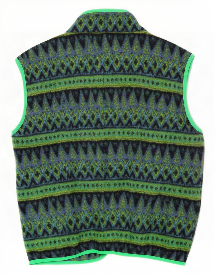 Invicta Herren-Fleeceweste UK 40, groß, grün, geometrisch, Polyester