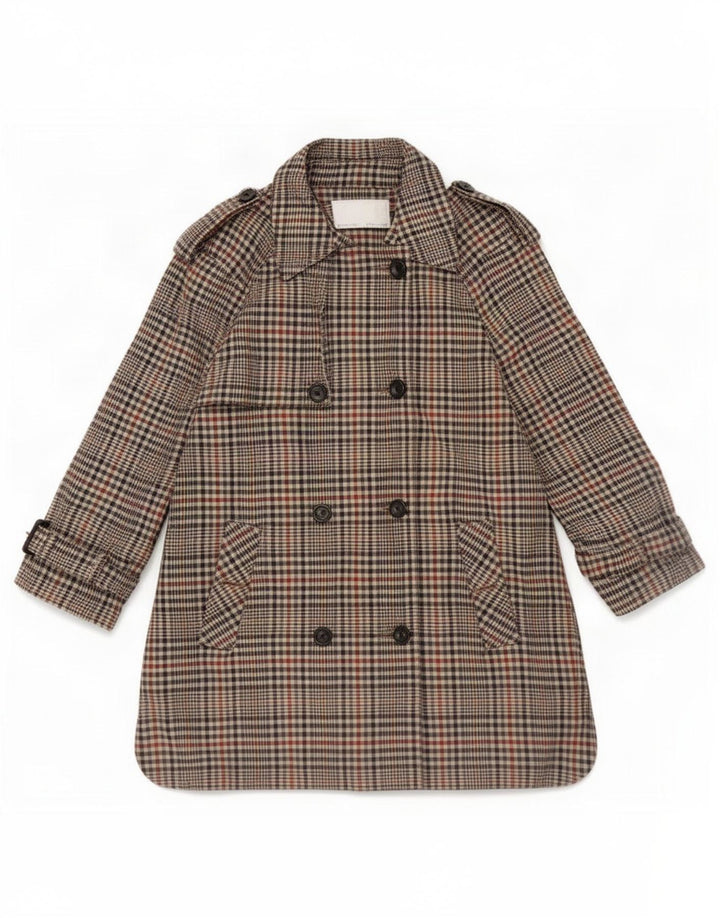 Zara Damen Trenchcoat UK 14 Medium Mehrfarbiger Hahnentritt