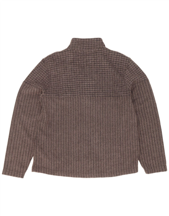 Weird Fish Herren-Fleecepullover mit Reißverschluss, XL, Grau, Polyester