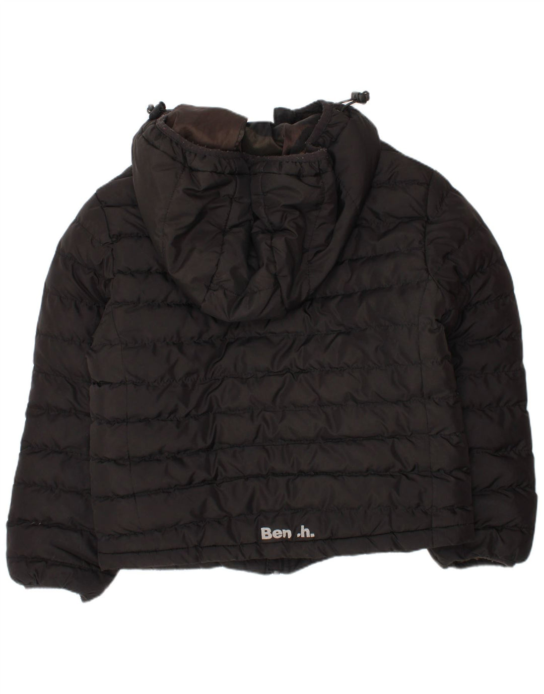 BENCH Boys Hooded Padded Jacket 5-6 Years Black Polyester