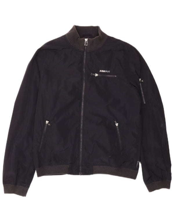 ARMANI JUNIOR Bomberjacke für Jungen, 15–16 Jahre, marineblaues Polyester