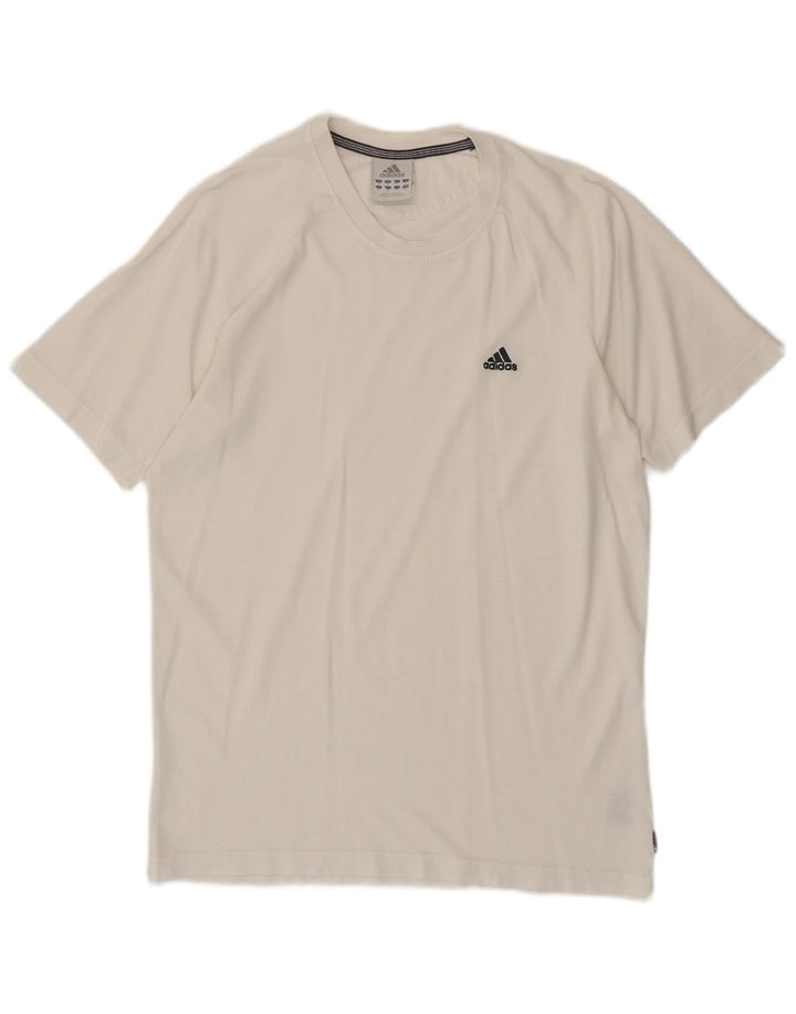 Adidas Herren T-Shirt Top Small aus weißer Baumwolle
