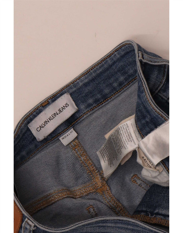 Calvin Klein Herren Slim Jeans W31 L32 Blaue Baumwolle
