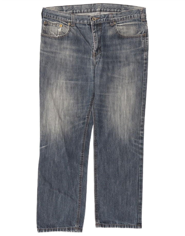 C&A Herren Straight Jeans W37 L30 Blaue Baumwolle
