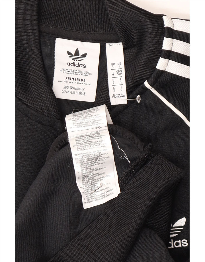 Adidas Herren-Trainingsanzug mit normaler Passform, Oberteil, Größe S, Schwarz, Polyester