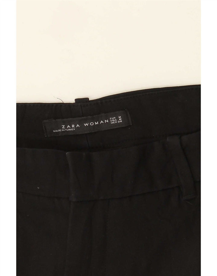 Gerade Chino-Hose für Damen von Zara, Größe M, W28, L27, Schwarz