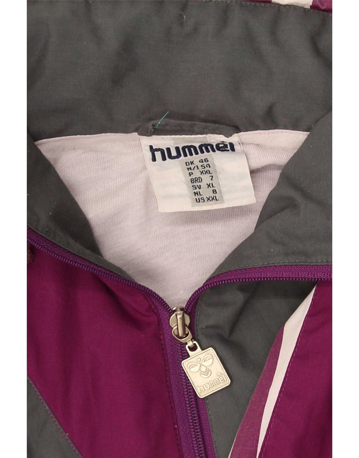 Hummel Herren Pullover Graphic Trainingsanzug Top Jacke 2XL Lila Farbblock